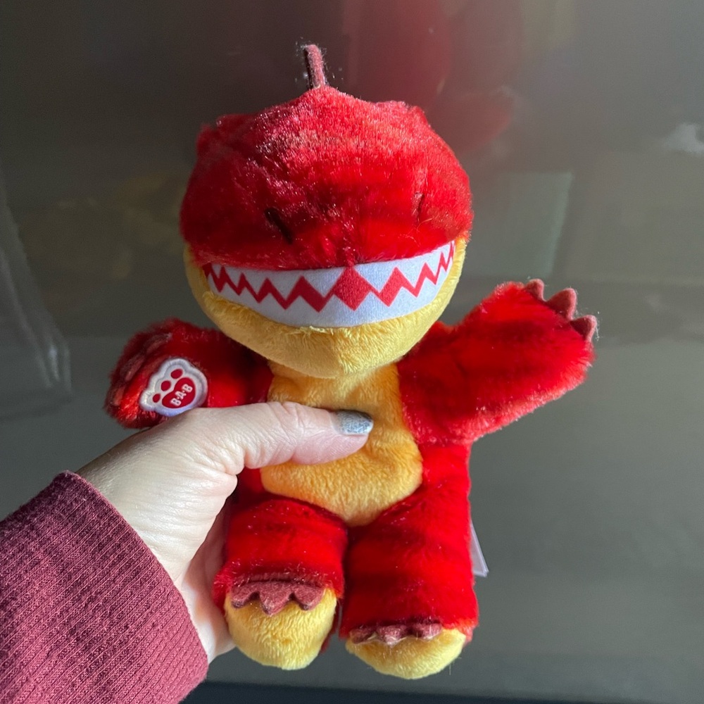 Build-A-Bear Mini Beans Red Raptor Plush - Picture 2 of 6